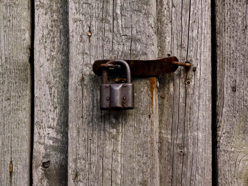 wood, metal, pattern, padlock