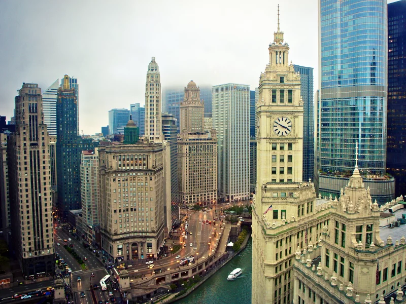 небоскребы, америка, сша, illinois, usa, чикаго, здания, chicago