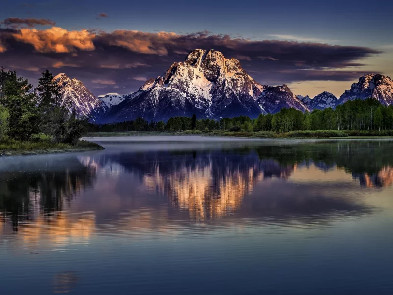 wyoming, река снейк, snake river, mount moran, grand teton national park