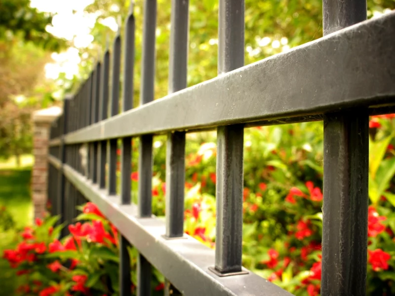 ворота, ограда, fence, забор, макро, macro, ограждение, flowers