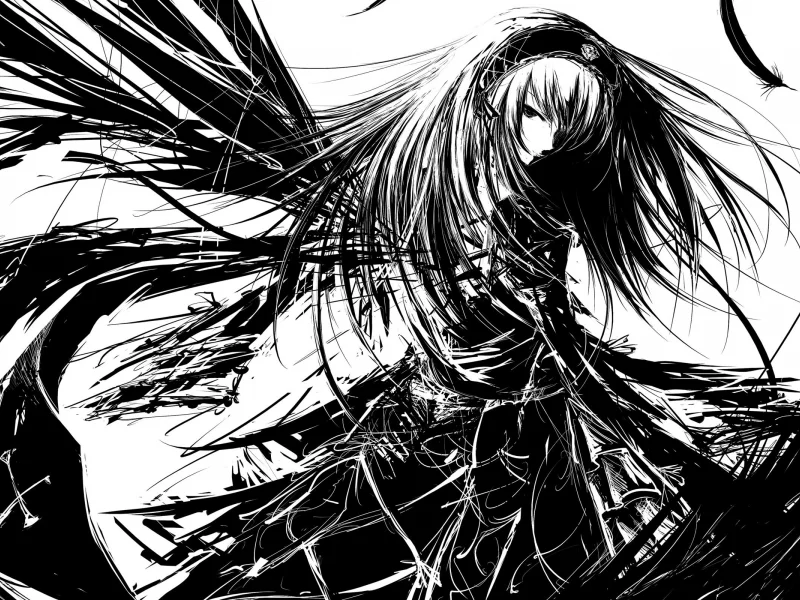 Anime, Аниме, HD, Девушка, Ангел.