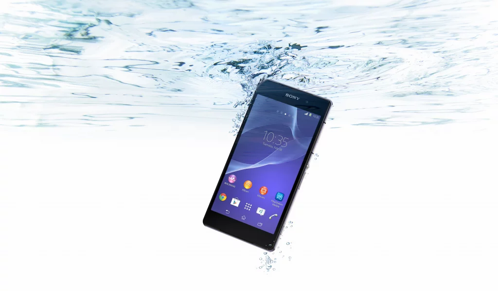 смартфон, z2, xperia, sony, smartphone, вода, water, пузырьки