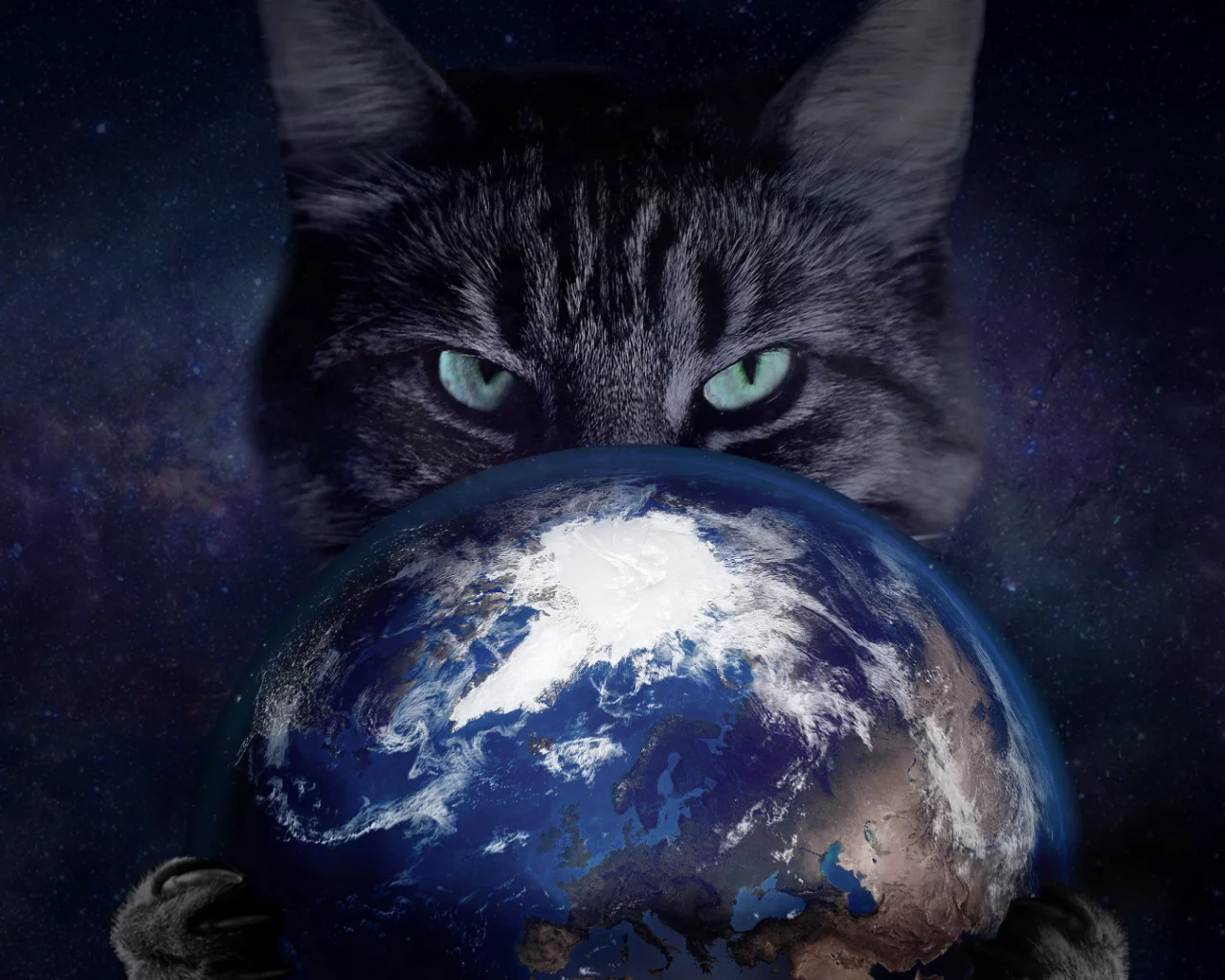 science fiction, light, planet, blue