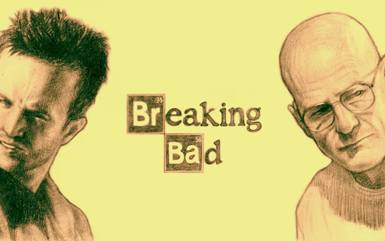 aaron paul, walter white, bryan cranston, heisenberg, jesse pinkman, art, amc
