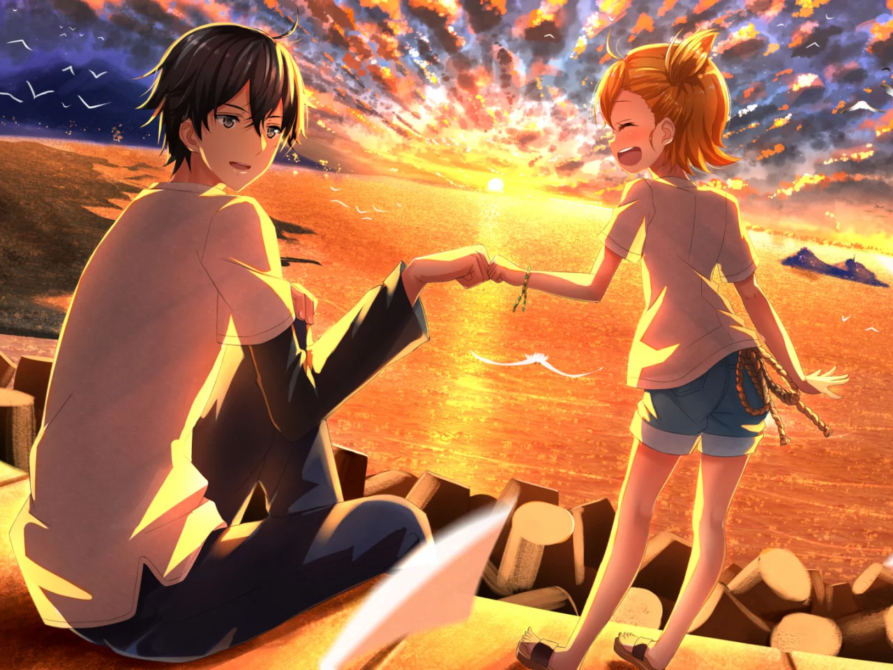 Barakamon, сэнсэй, нару, закат