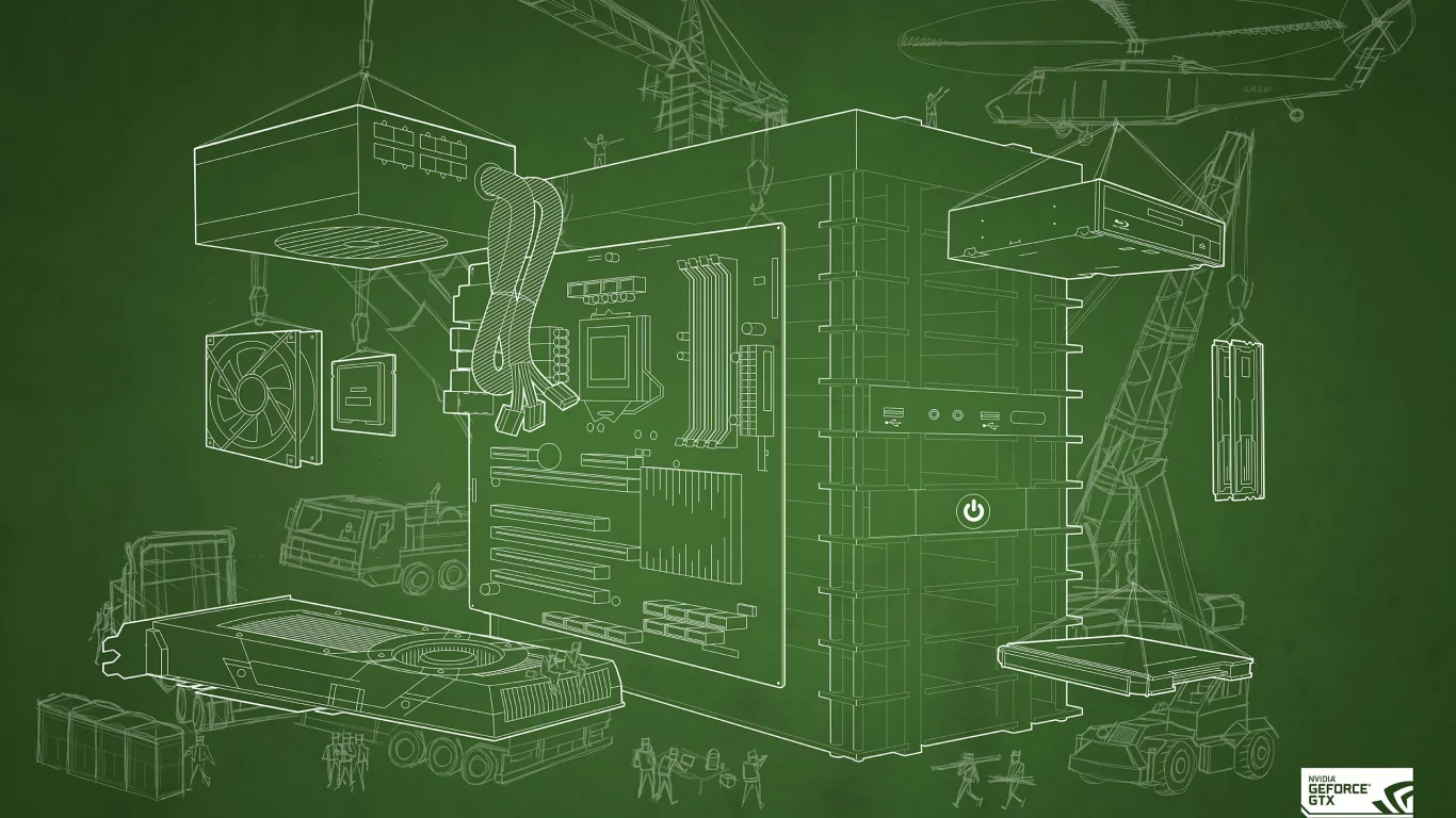 nvidia, geforce, gtx, diy blueprint wallpaper