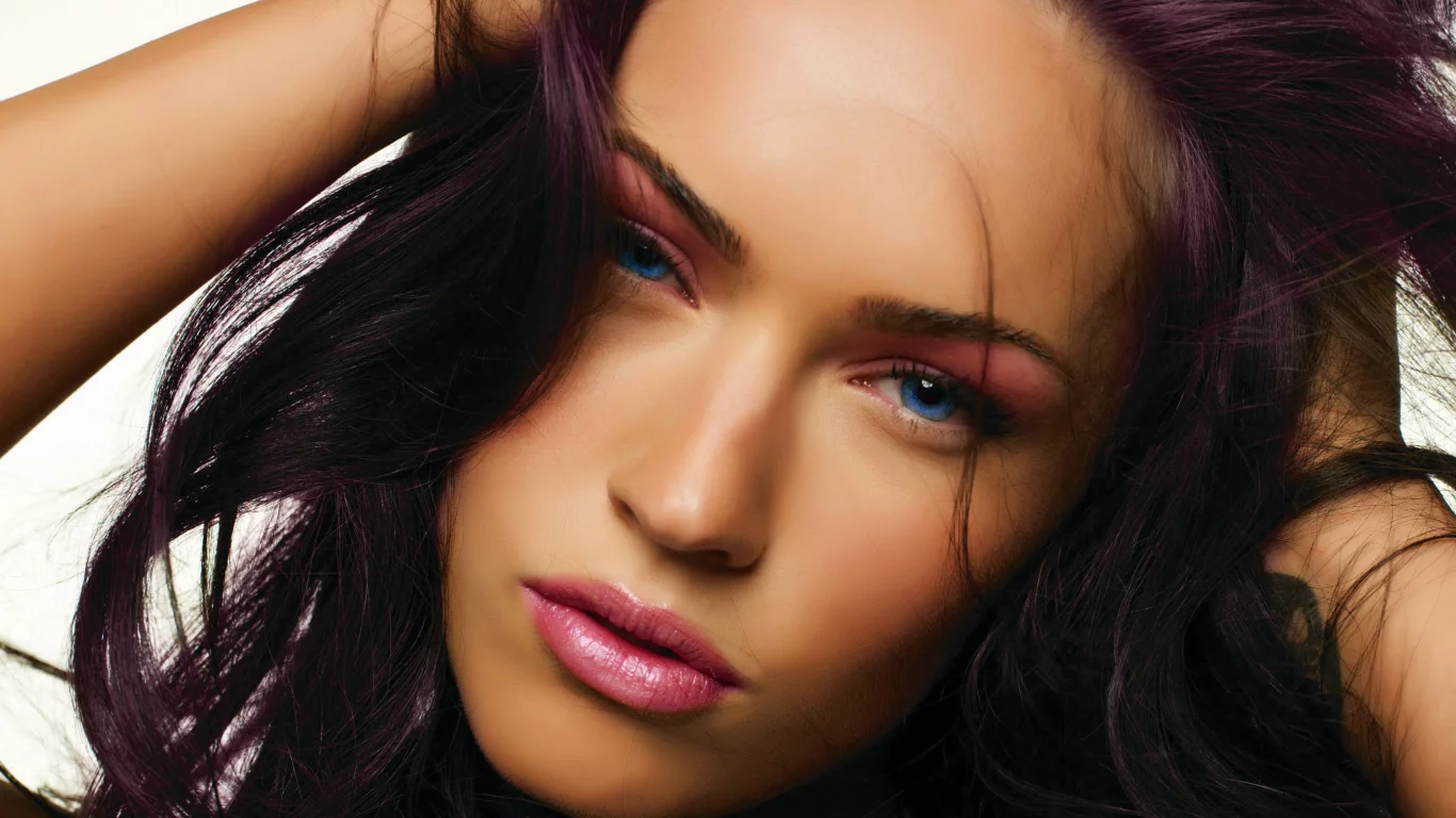 megan fox, меган фокс, лицо, пурпур