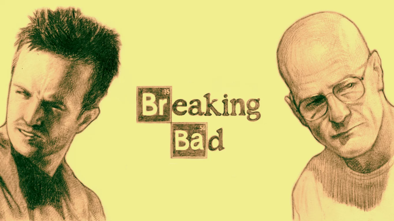 aaron paul, walter white, bryan cranston, heisenberg, jesse pinkman, art, amc