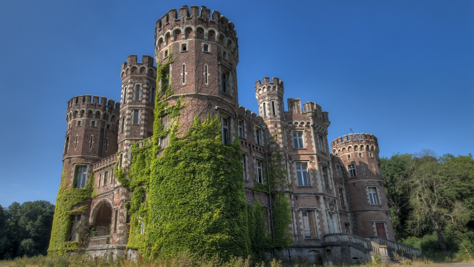 замок, belgium, chateau de la foret, бельгия