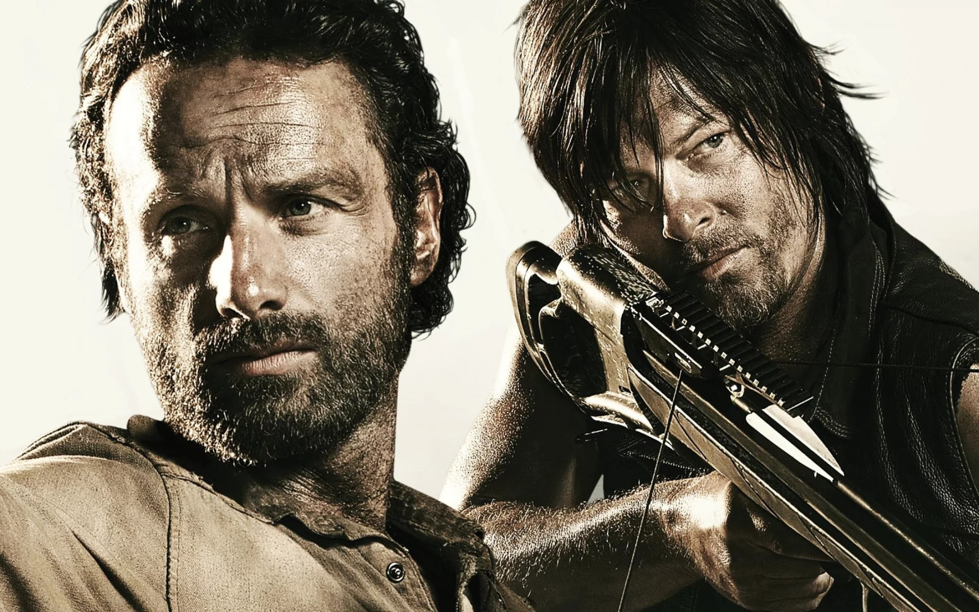 norman reedus, andrew lincoln, ходячие мертвецы, rick grimes, the walking dead