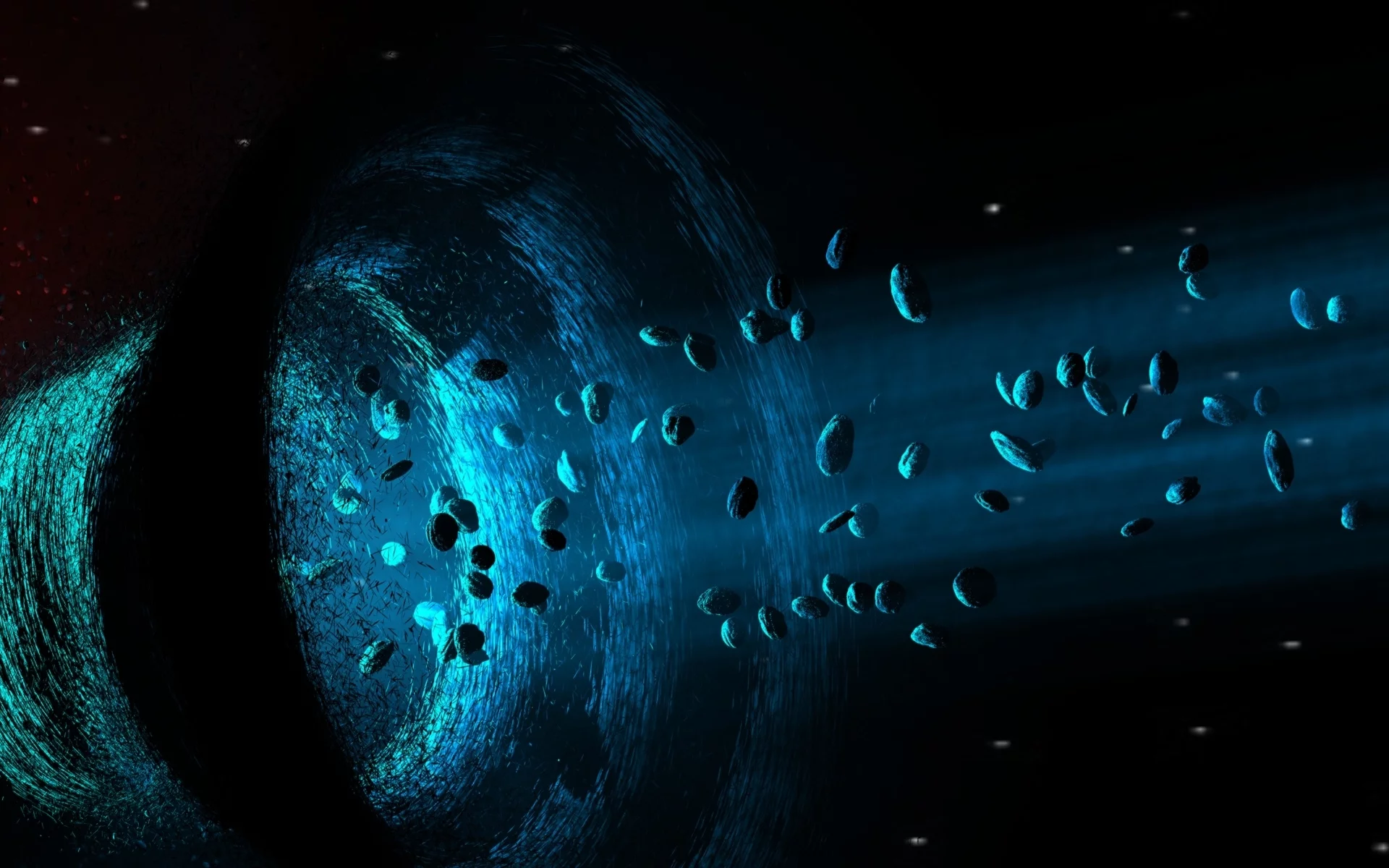 sci fi, power, planet, colors, asteroids