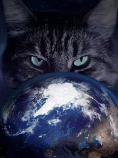 science fiction, light, planet, blue