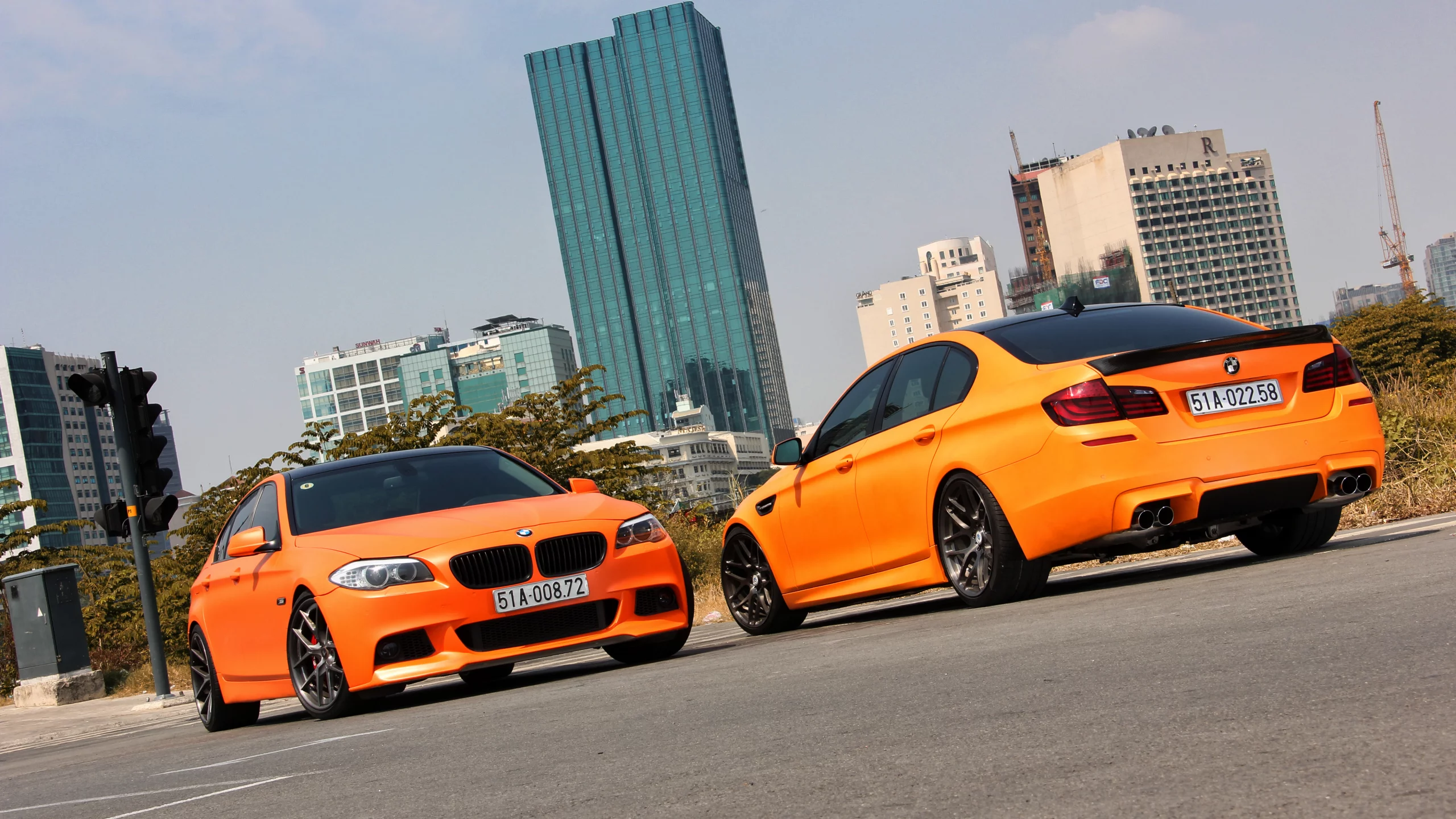 tuning, f10, orange, matte, m5, bmw