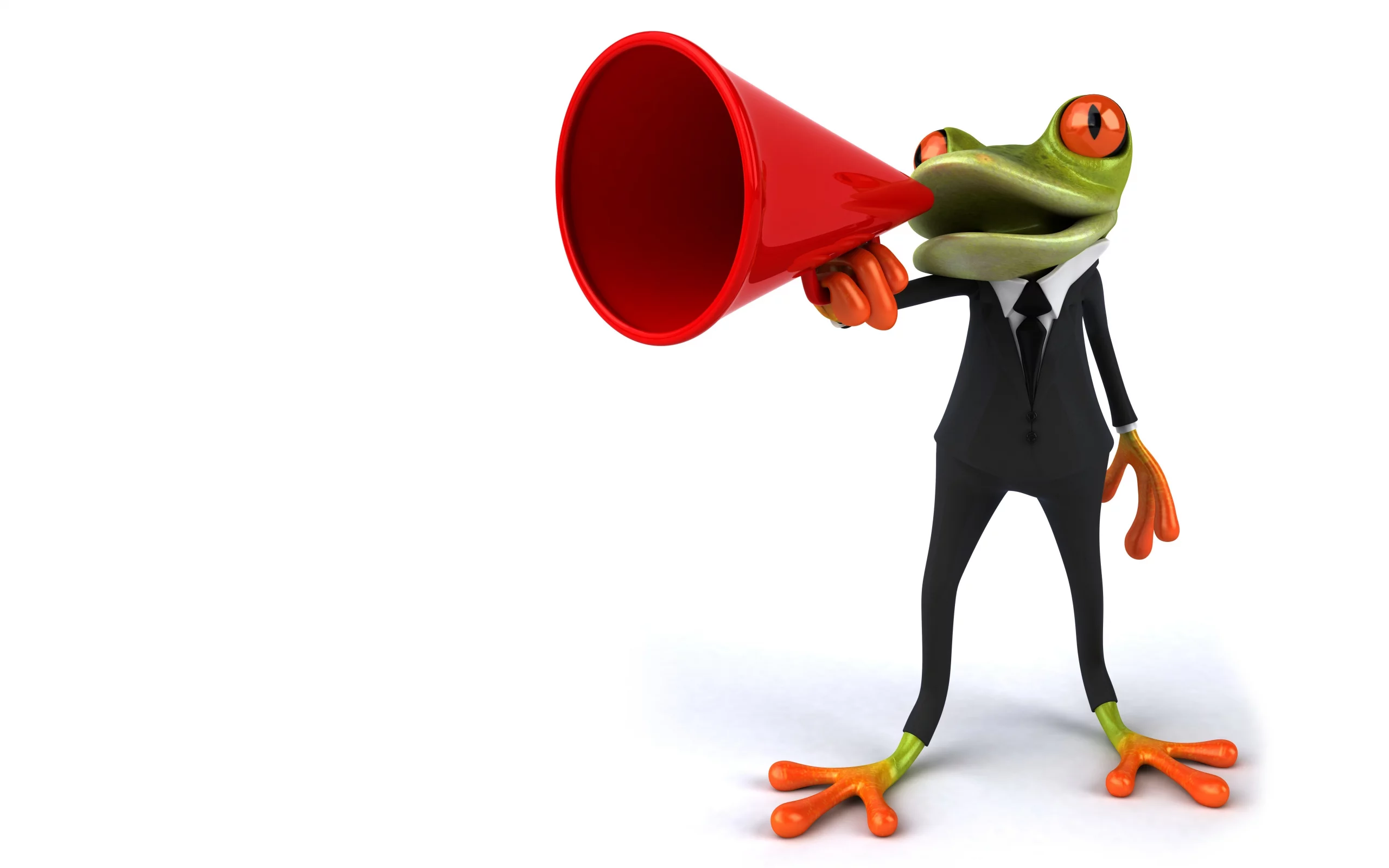 free frog 3d, графика, мегафон, лягушка, громкоговоритель