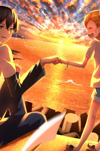 Barakamon, сэнсэй, нару, закат
