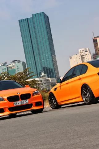 tuning, f10, orange, matte, m5, bmw