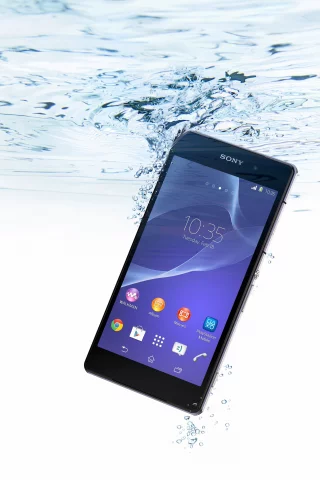 смартфон, z2, xperia, sony, smartphone, вода, water, пузырьки