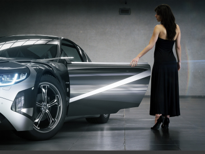 concept car, woman, tronatic, everia, 3d car, carbon