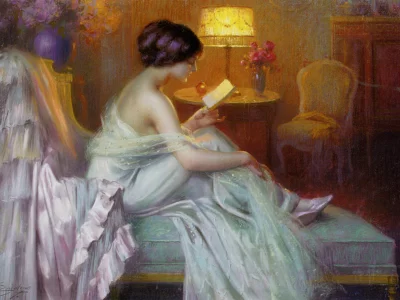 light., лампа, чтение, девушка, reading, lamp, вечер, delphin enjolras