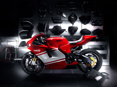 спортивный мотоцикл, спортбайк, ducati, rr, profile, red, desmosedici