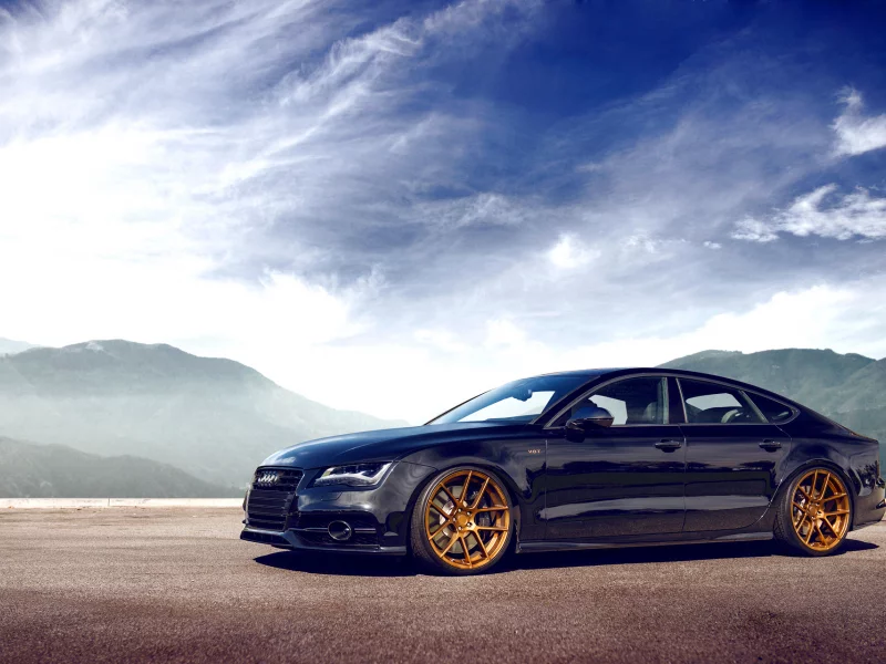 audi, black, a7, front