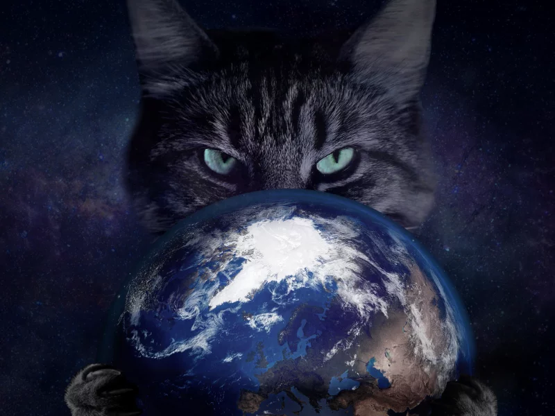 science fiction, light, planet, blue