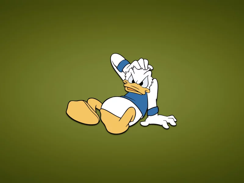зеленоватый фон, хмуристый, утка, дисней, walt disney