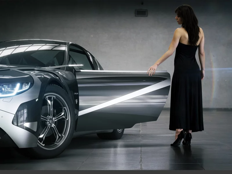 concept car, woman, tronatic, everia, 3d car, carbon