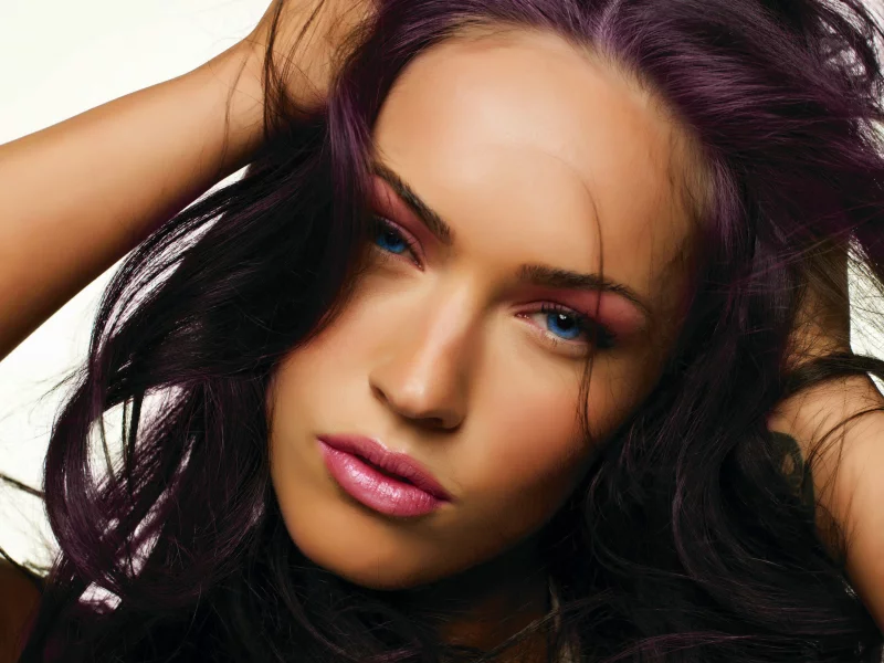 megan fox, меган фокс, лицо, пурпур