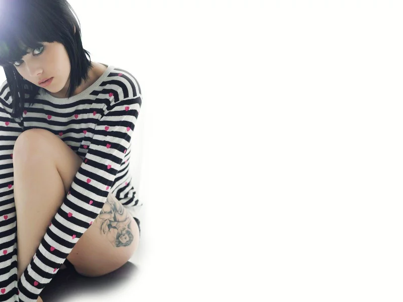 фон, взгляд, тату, mellisa clarke, брюнетка