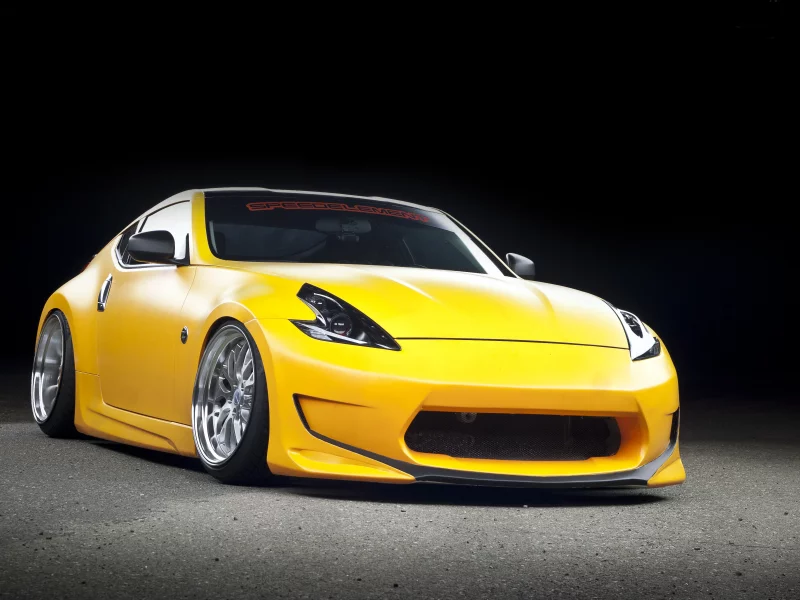yellow, 370z, ниссан, nissan, front, жёлтый