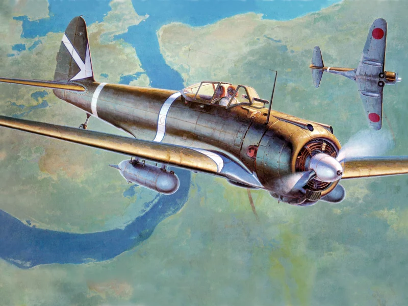 накадзима ki-43 хаябуса, арт, самолёты, небо, (тип 1)