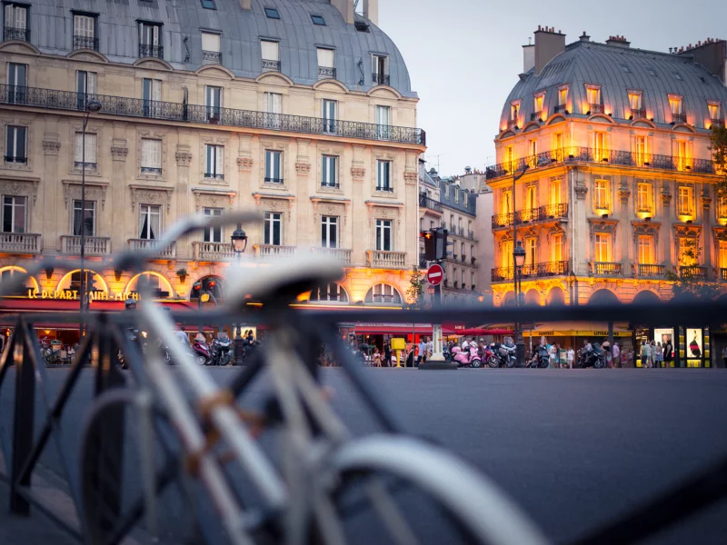 paris, здания, франция, париж, france, дома, город, подсветка
