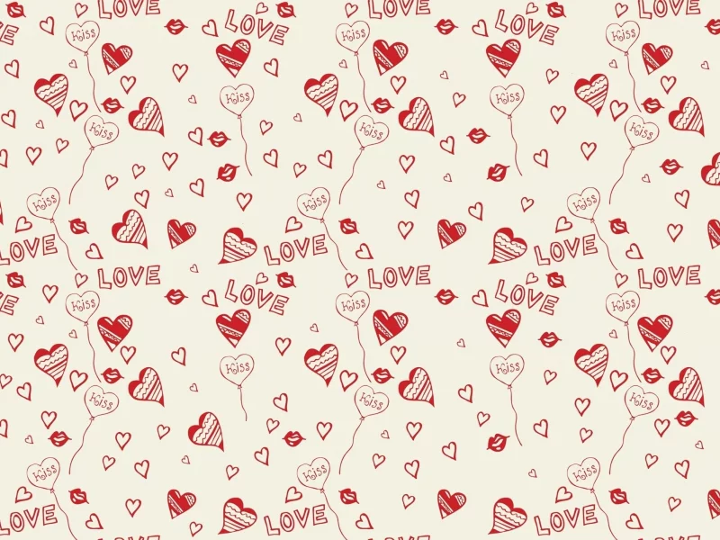 сердца, hearts, love, kiss, фон