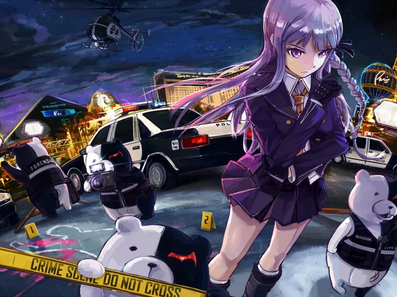 аниме, anime, арт, sandro, girl, девушка, школа отчаянья, dangan-ronpa