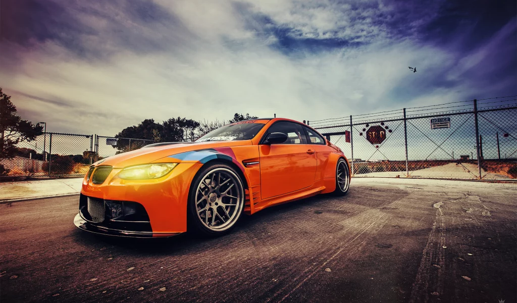 m3, небо, e92, bmw, оранж, gt2