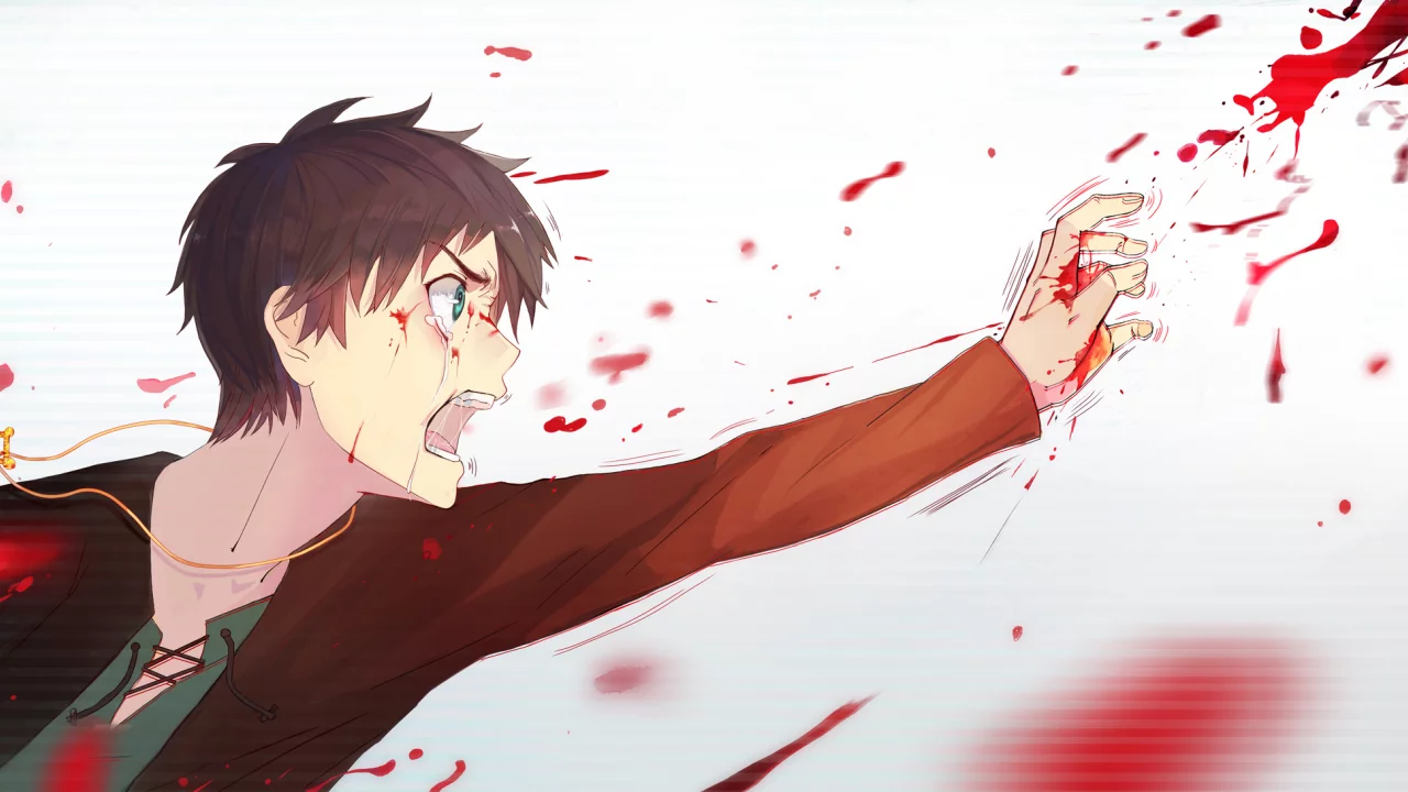кровь, эрен джаггер, вторжение титанов, shingeki no kyojin