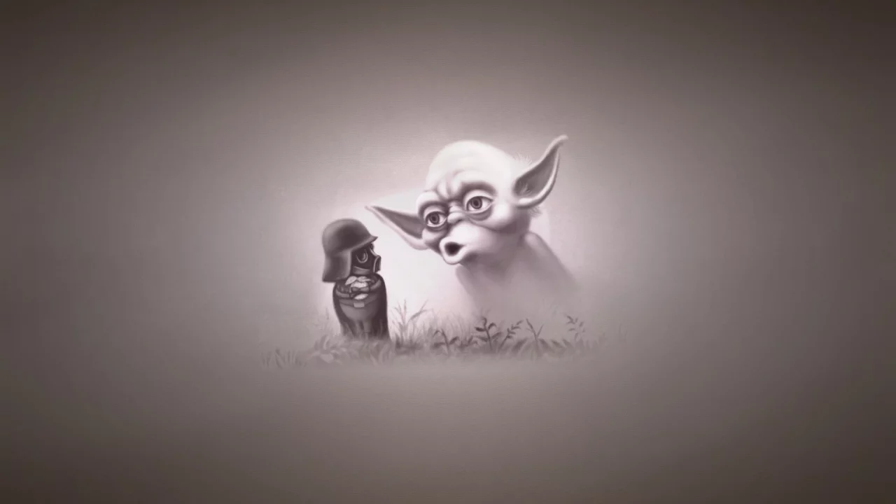 йода кукует, yoda, пародия, darth vader, дарт ве__йдер в тумане
