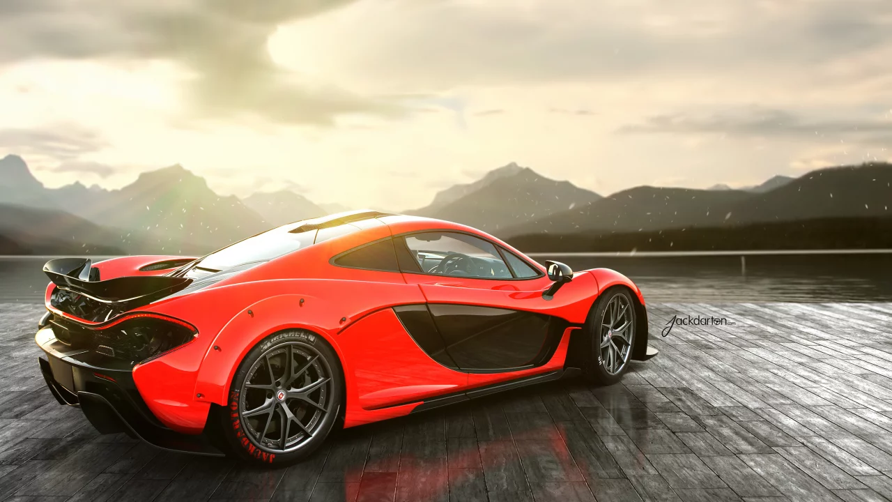 rear, p1, red, mclaren