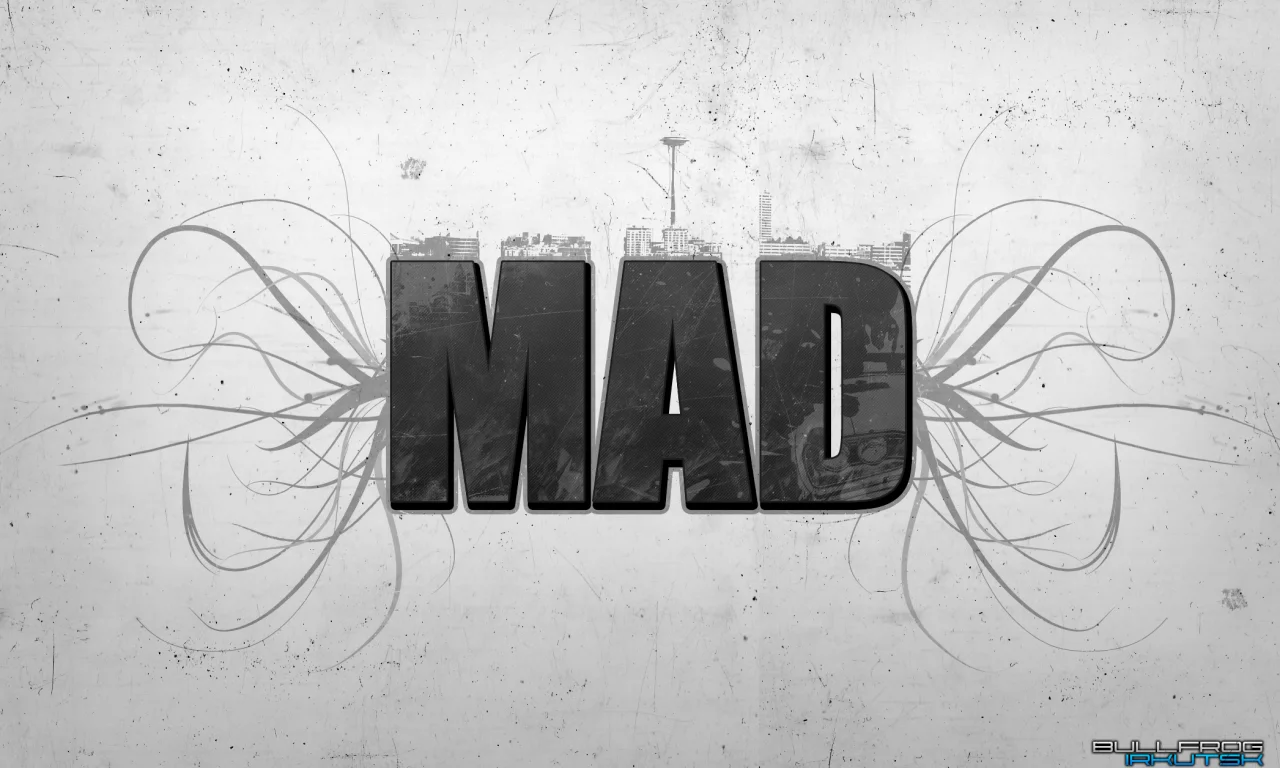 черно-белое, город, mad