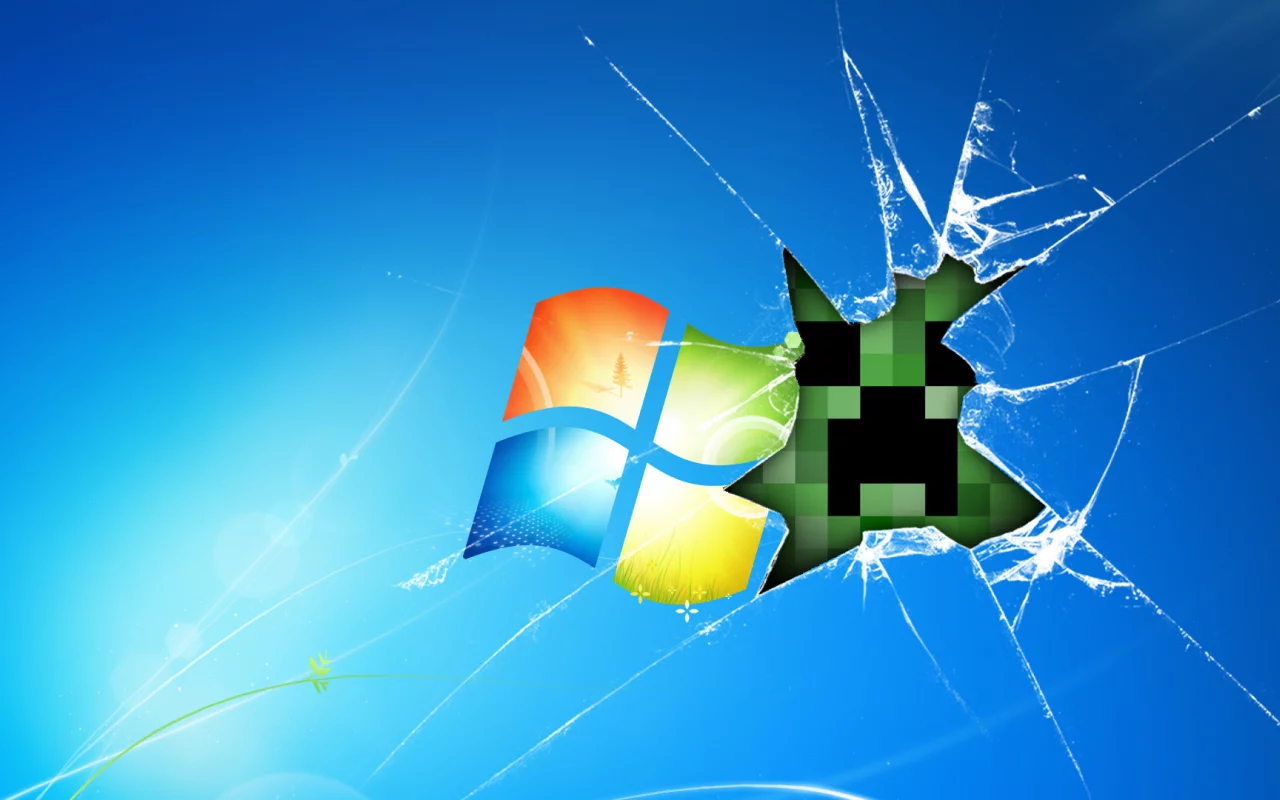 minecraft, windows, стекло, рабочий стол, game, игра