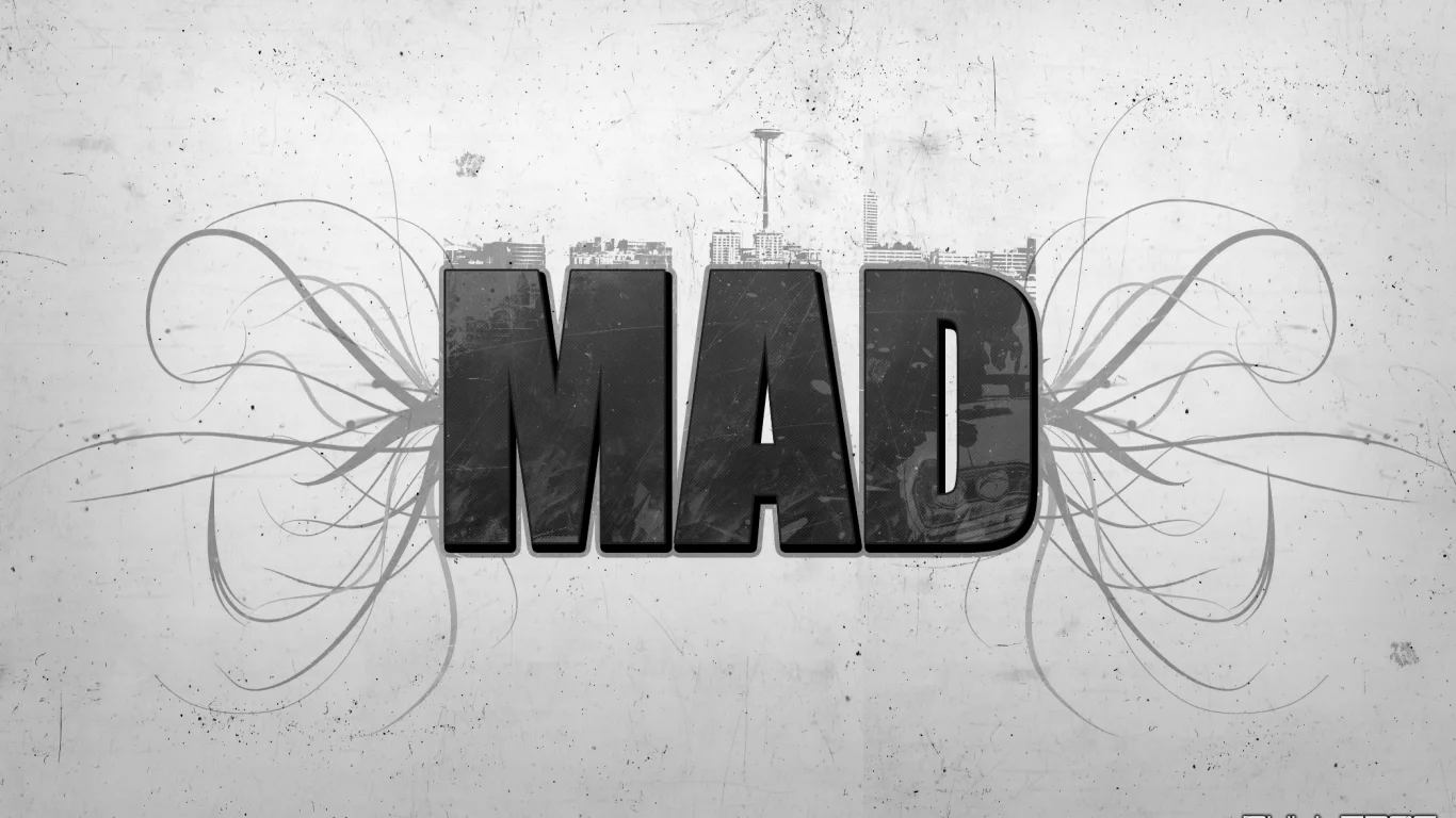 черно-белое, город, mad