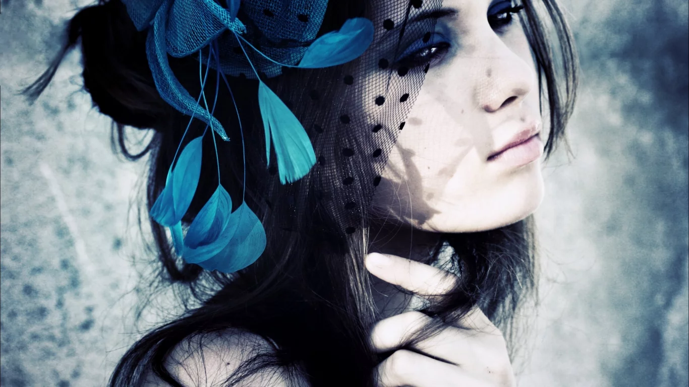 взляд, красавица, вуаль, beauty