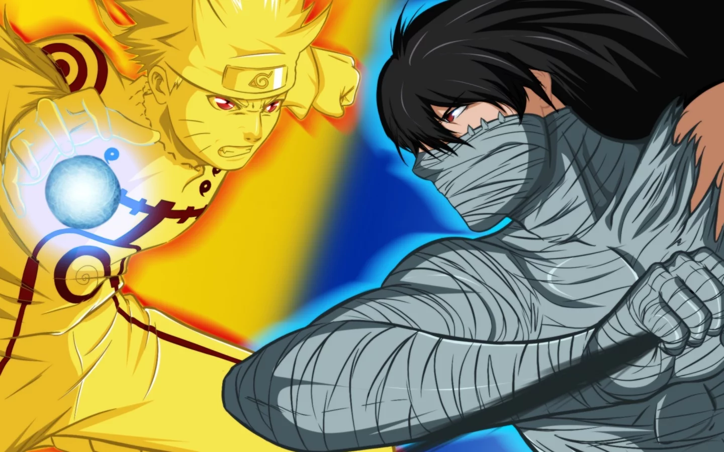 mugetsu, naruto shippuden, uzumaki, crossover, kurosaki, ichigo, bleach, naruto vs ichigo, naruto