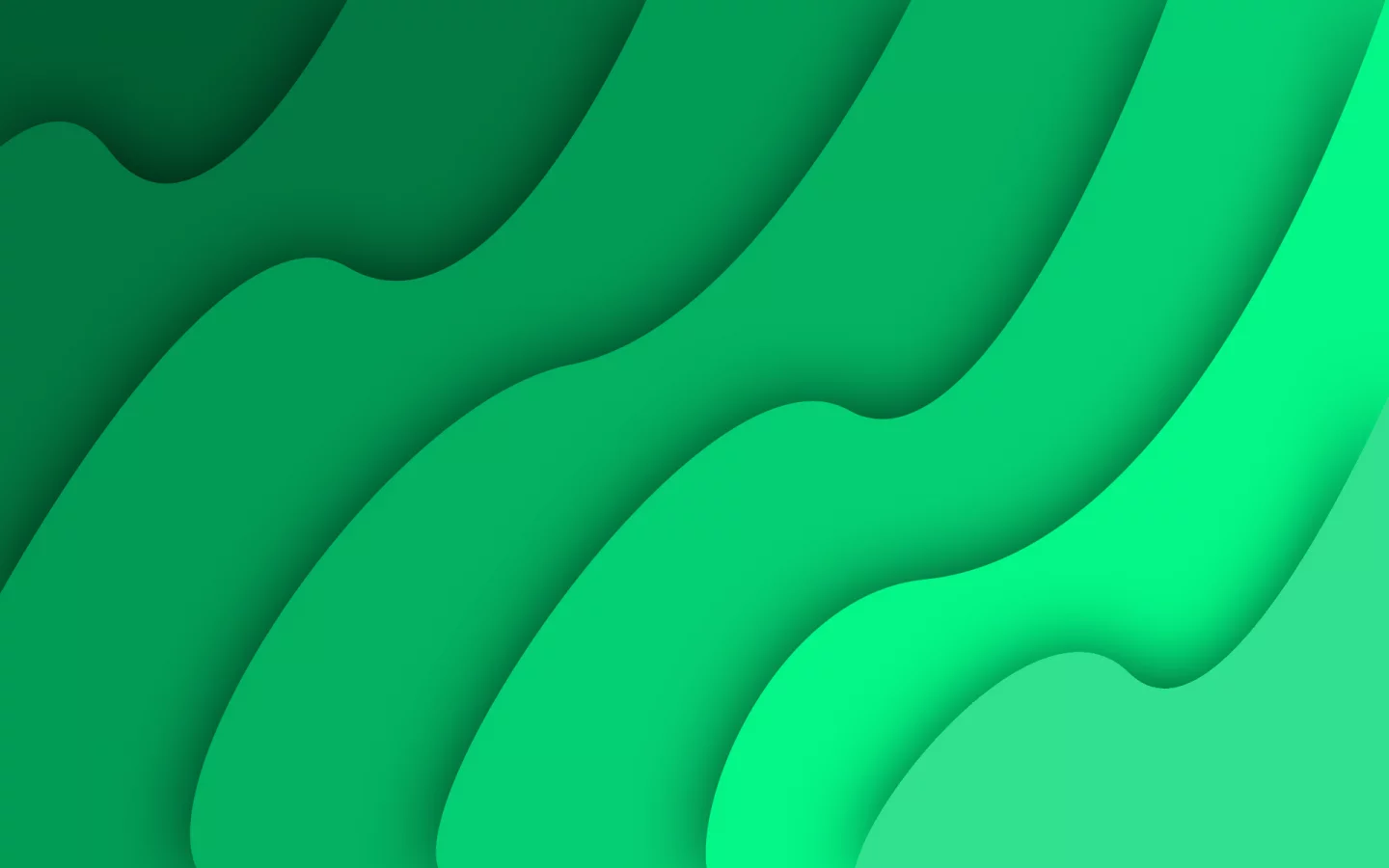 wave, green, waves, simple, abstract