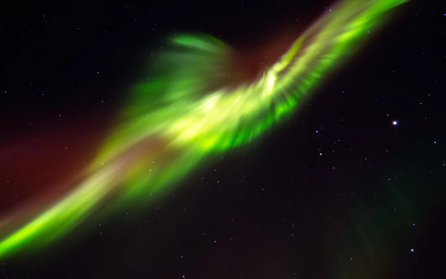 звезды, skaftafell, небо, massive aurora, северное сияние
