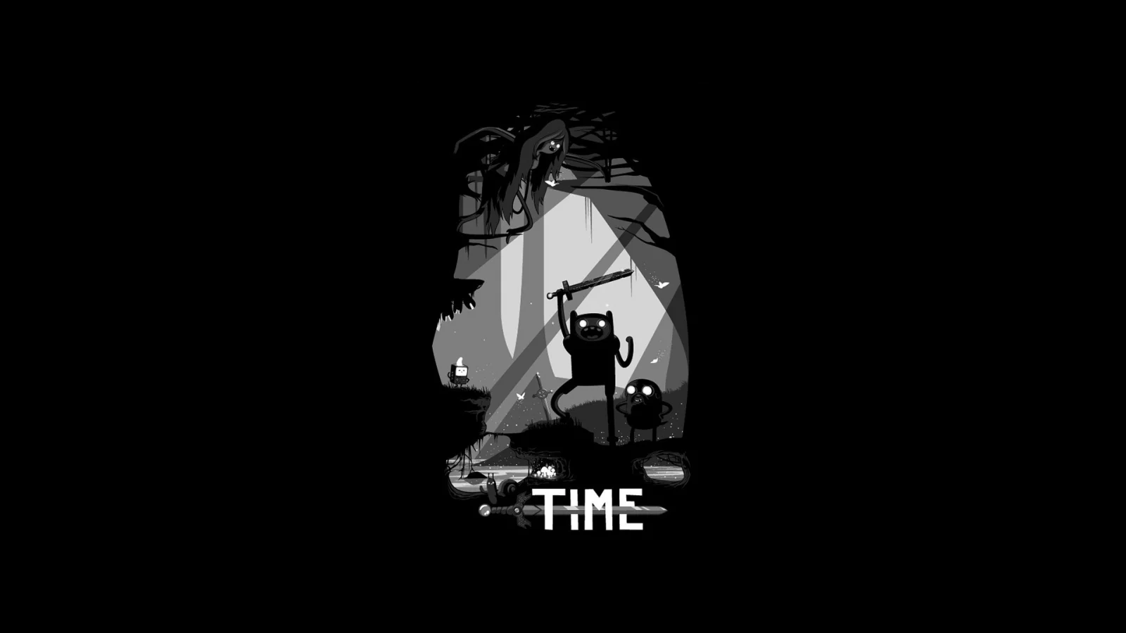 finn, dark, jake, adventure time