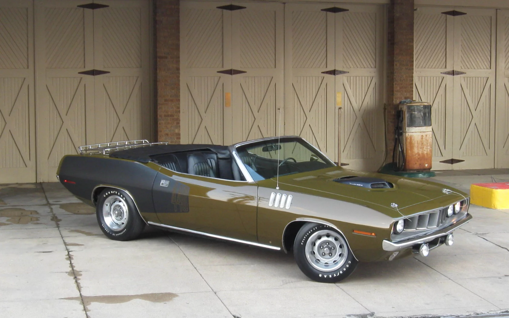 1971, cabriolet, plymouth, cuda, black, 1971, green, плимут, кабриолет, куда