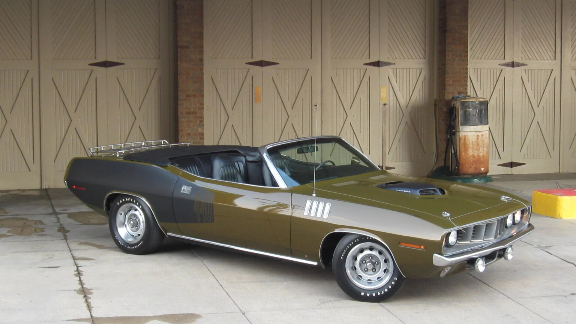 1971, cabriolet, plymouth, cuda, black, 1971, green, плимут, кабриолет, куда