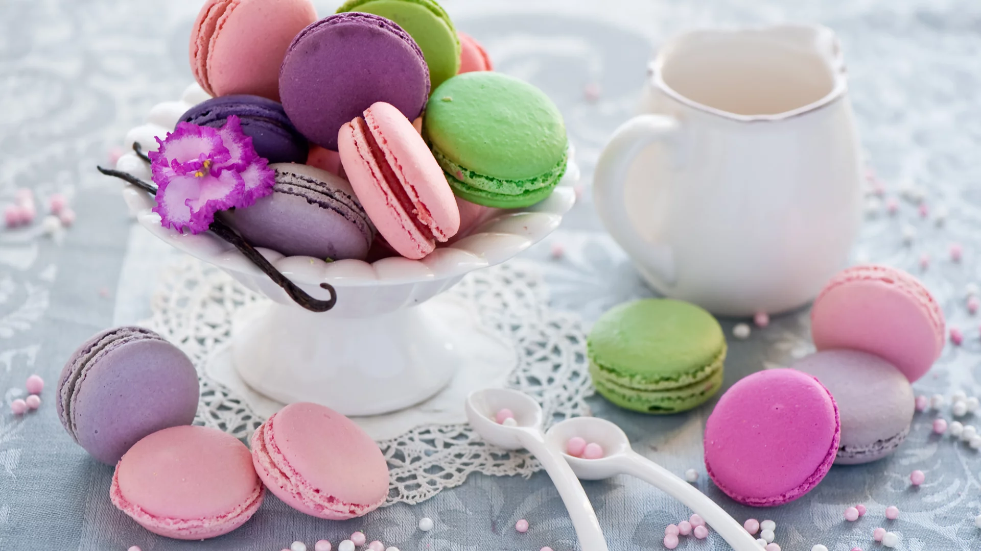 ассорти, десерт, макарун, разноцветное, macaron, печенье